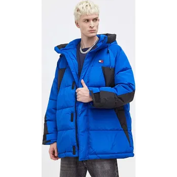 Bunda Tommy Jeans pánská, zimní, oversize DM0DM17662 modrá 95X, vel. S