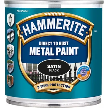 Barva na vlasy Barva Hammerite Satin, černá, polomatná, 250 ml