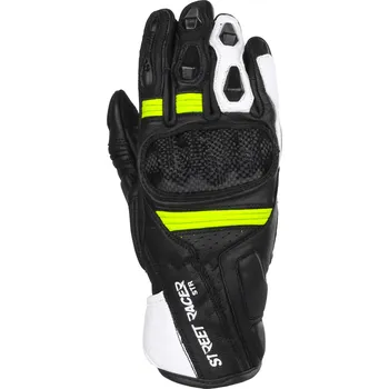 Moto rukavice Dámské rukavice na motorku Street Racer STR černo-fluo žluté M
