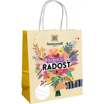 Dárková taška Sonnentor SONNENTOR papírová taška "Radost", XS