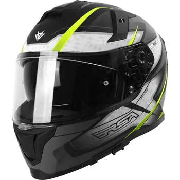 Helma na motorku RSA Rapid integrální šedo-fluo žlutá 2XL