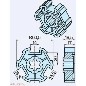 Roleta Koncovka Motoru - unašeč 63N