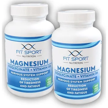 2x Magnesium Bisglycinate + Vitamin B6 120 vege caps - Hořčík