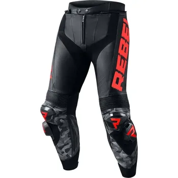 Moto kalhoty Rebelhorn Rebel černo-fluo červené