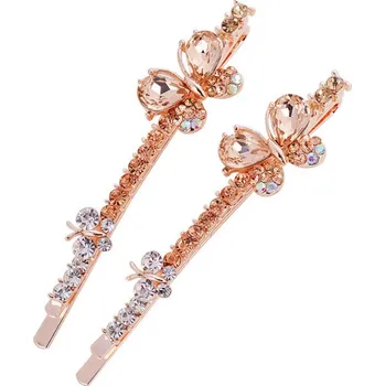 Souprava šperků B-TOP Sada sponek do vlasů ve tvaru MOTÝL - šampaňská