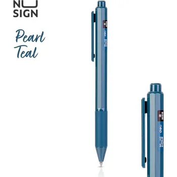 Gelové pero Nusign NS559 - klikací, 0.5 mm modré - Pearl Teal