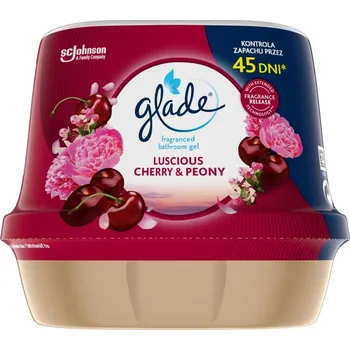 Osvěžovač vzduchu Glade Lucious Cherry & Peony vonný gel do koupelny 180 g