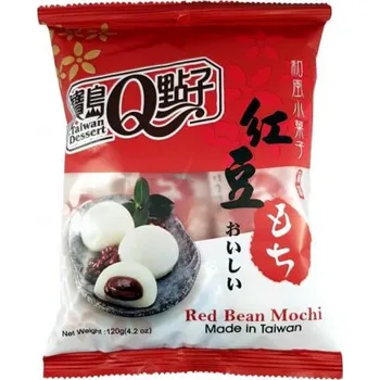 Q Brand Red Bean Mochi rýžové koláčky s příchutí červených fazolí PO EXPIRACI (120g)