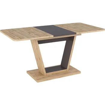 SIG Rozkládací jídelní stůl NIGEL 120(160)x80x76 dub wotan/hnědý