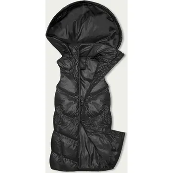 Dámská vesta Černá péřová vesta s kapucí a stojáčkem, odstíny černé XL (42) i392_22338-53