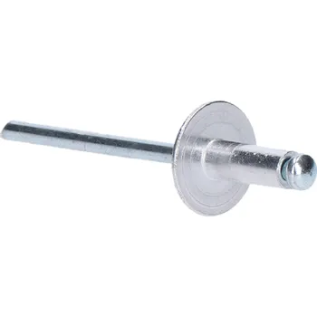 Nýt Trhací nýt 4.8x8 velká hlava, hliník-ocel, Materiál: tělo - hliník Al 5050 trn - ocel pozinkovaná DIN 7337 Al/ST