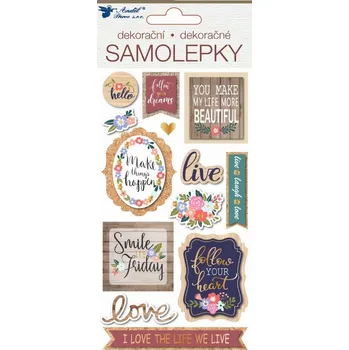 samolepka 3D samolepky s ražbou - 15019