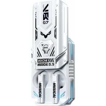 Sluchátka Bezdrátová sluchátka řady VB07 Mecha – Bluetooth V5.3 TWS s nabíjecím pouzdrem bílá
