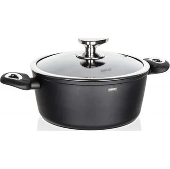 Hrnec BANQUET Kastrol s nepřilnavým povrchem Matte Dark Grey 24 x 10,4 cm, s poklicí (BANQUET Kastrol s nepřilnavým povrchem Matte Dark Grey 24 x 10,4 cm, s poklicí)
