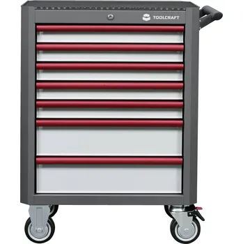 Dílenský stůl TOOLCRAFT 96029C702 dílenský vozík Barva: šedá, antracitová, červená