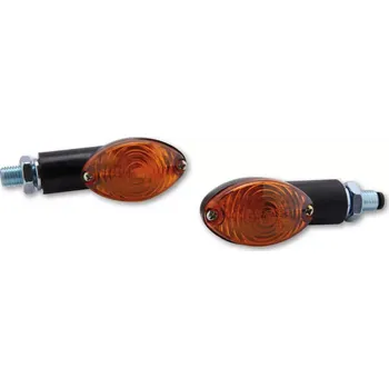 Osvětlení pro motocykl Blinkry "Micro" černé krátké - oranž. sklo, pár 21W