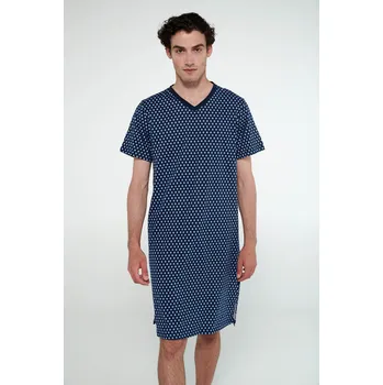 Pánské pyžamo Vamp - Noční košile s krátkými rukávy 20673 - Vamp blue m