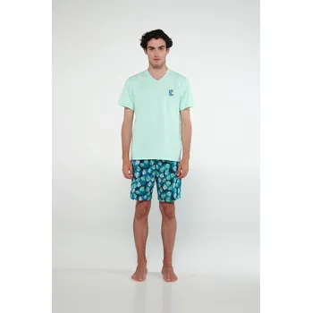 Pánské pyžamo Vamp - Pyžamo s krátkými rukávy 20711 - Vamp aqua melon XXL