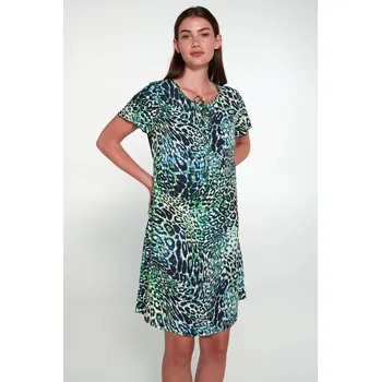 Dámské oblečení Vamp - Šaty s krátkými rukávy 20409 - Vamp blue paradise S