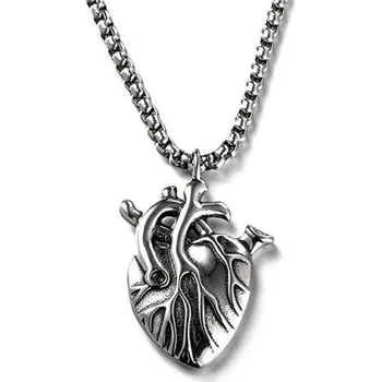 Šperk Přívěsek z chirurgické oceli Srdce Heartbeat, Model včetně řetízku 2.5 mm/ 60 cm Impress Jewelry 220518145110