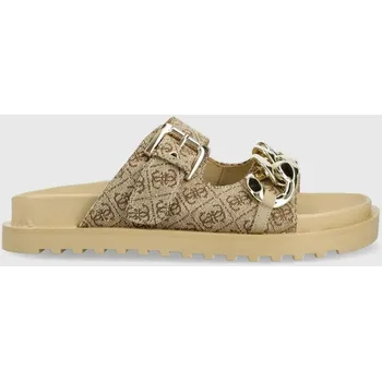 Dámské pantofle Pantofle Guess FATEMA2 dámské, béžová barva, FL6FT2 FAL03 FL6FT2.FAL03.BEIBR 80X, EUR 36