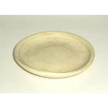 Květináč Podmiska na bonsaje krémová kulatá 8 cm