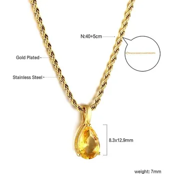 Náhrdelník Náhrdelník s barevným krystalem - 58YG