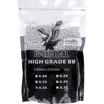 Airsoftová kulička Airsoft kuličky 0,25g 6mm 1kg BB Js-Tactical (Kuličky na airsoft 4000ks v balení)