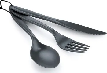 kempingový příbor GSI Outdoors Ring Cutlery Set šedý