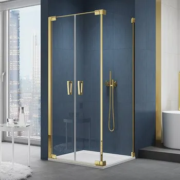 SanSwiss Cadura 80 cm dvoukřídlé dveře - zlatý/sklo Screen CA2C0801287