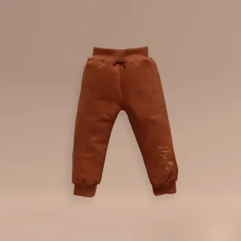 Kojenecké oblečení Dětské tepláčky s výšivkou jména Barva: Hnědá, Velikost: 9-12 měsíců