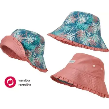 Dívčí plavky Letní klobouk 2v1 oboustranný Playshoes palmy