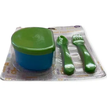 dětská jídelní sada Jídelní dětská souprava miska s víčkem a příbor
