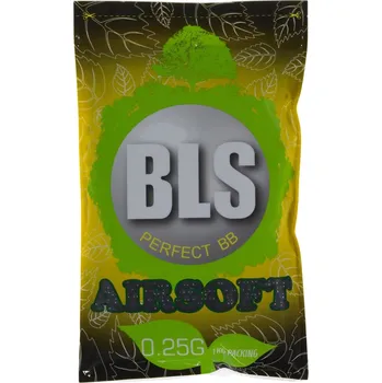 Airsoftová kulička Kuličky BLS BIO 0,25g, 4000 BBs - Černé