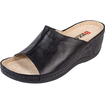 Dámská zdravotní obuv Buxa Dámská kožená obuv na klínku BZ320 - Černá Velikost: 41