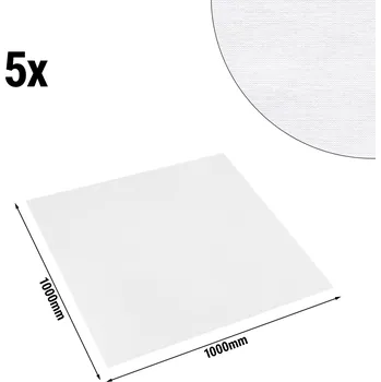 ubrus G.Gastro (5 Kusů) Damast ubrus Tessin Atlas - 100 x 100 cm - bílý