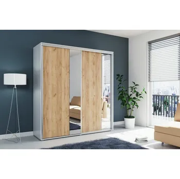 Šatní skříň Šatní skříň Ska A4 XL Barva korpusu: Dub - Artisan, Rozměry: 100 cm, Dveře: Grafit