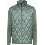 PORSCHE DESIGN Hybrid jacket Bunda prošívaná s pletenými rukávy a kapucí eukalyptová zelená (Sportovní hybridní bunda s mikinou s odnímatelnou kapucí.)