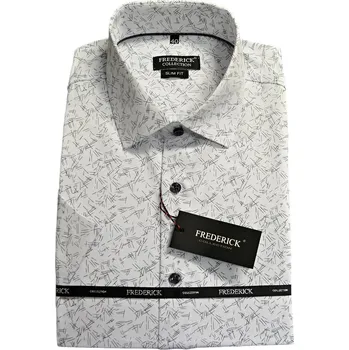 Pánská košile Pánská košile s krátkým rukávem - střih SLIM - vzor F691A - 40