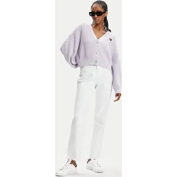 Dámský svetr Tommy Jeans Kardigan Essential DW0DW17253 Fialová Relaxed Fit L