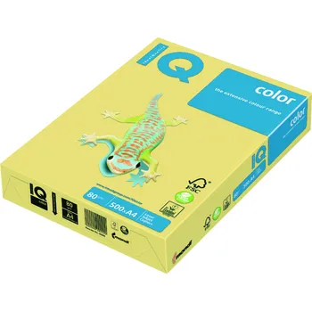 Barevný papír Barevný kancelářský papír žlutá pastelová tmavá A4 160g 250ls IQ Color