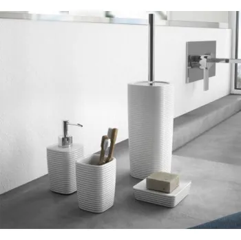 Držák na kartáček Zubní kartáček ve skle Gedy Kelly KY9802003, bílý