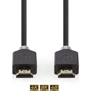 Video kabel Nedis CVBW35000BK20 Ultra HD HDMI 2.1 kabel s ethernetem, 8K až 48 GB/s, zástrčka HDMI - zástrčka HDMI, 2 m, černá