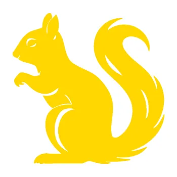 Samolepící dekorace Veverka 004 levá (13 - jasně žlutá) SAMOLEPKA NA AUTO, NÁLEPKA, FÓLIE, POLEP, TUNING, VLASTNÍ TEXT, TISK, AUTOSAMOLEPKY.cz, POLEPY, OBRÁZEK, LOGO, 3D STICKERS