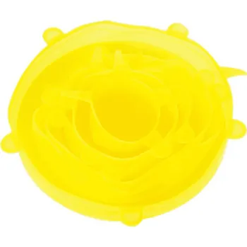 Silikonová fólie | fresh fólie na potraviny, různé velikosti, 6 ks - Žlutá