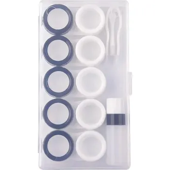 Kontaktní čočky Cestovní pouzdro na kontaktní čočky | 5 párů - bílý černý