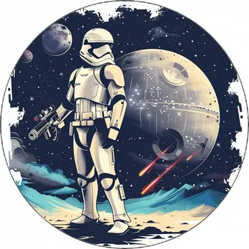 Jedlá dekorace na dort Jedlý papír Star wars bojovník 19,5 cm