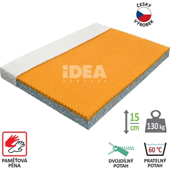 Postel Matrace s potahem IDEA VISCO 140x200x15 M18