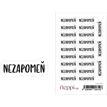 samolepka Fleppi Samolepky Nezapomeň