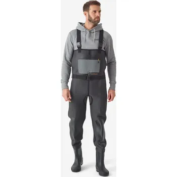 Rybářské oblečení CAPERLAN Rybářské brodicí neoprenové kalhoty 3 mm WDS 500 Thermo 42/43-XL ŠEDÁ